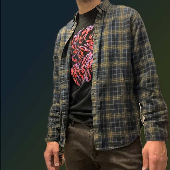 Banana Republic casual plaid flannel shirt - Picture 3 of 6